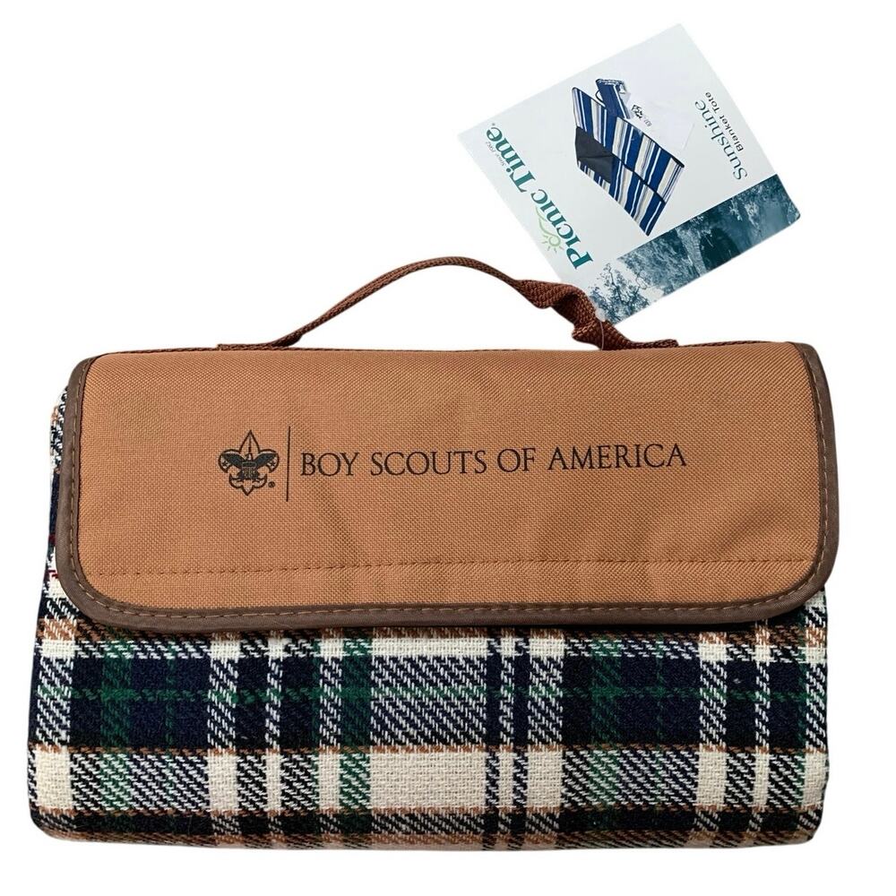 Boy Scouts Of America Waterproof Picnic Camping Blanket Tote English Plain 59x51
